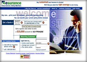 Esurance.com's first incarnation.